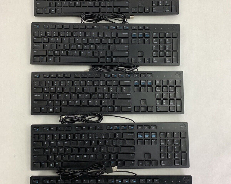 Lot 0f 5 Dell Wired Keyboard Black KB216