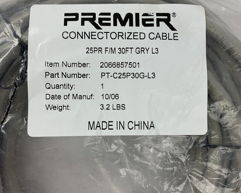 Premier PT-C25P30G-L3 25pr F/M 30FT