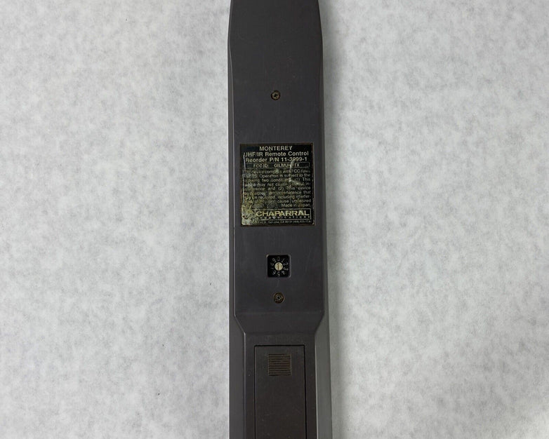 Chaparral Communications 11-3999-1 Monterey UHF/IR Remote Control BAD CHup
