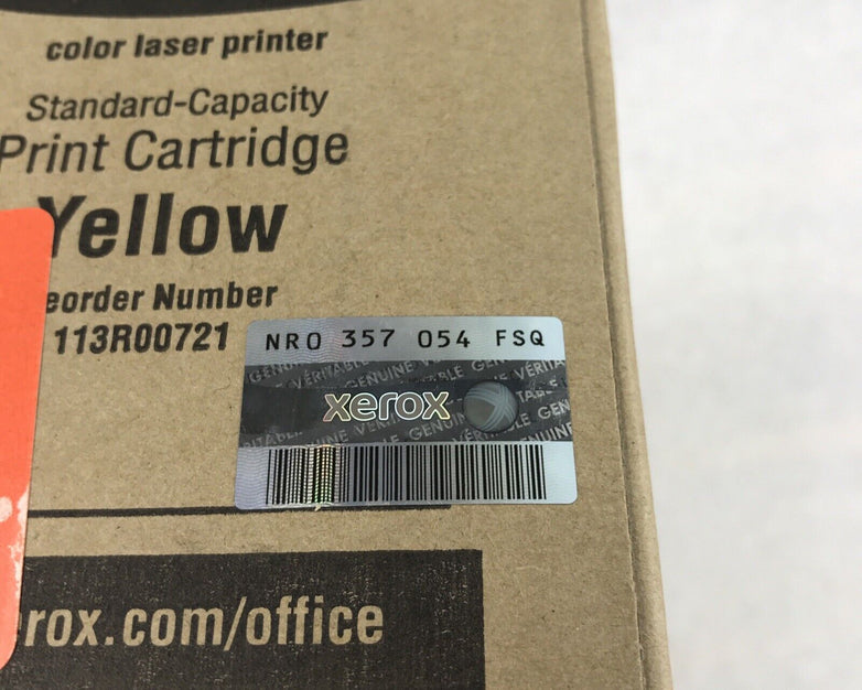 Xerox 113R00721 Standard Capacity Yellow Cartridge for Phaser 6180