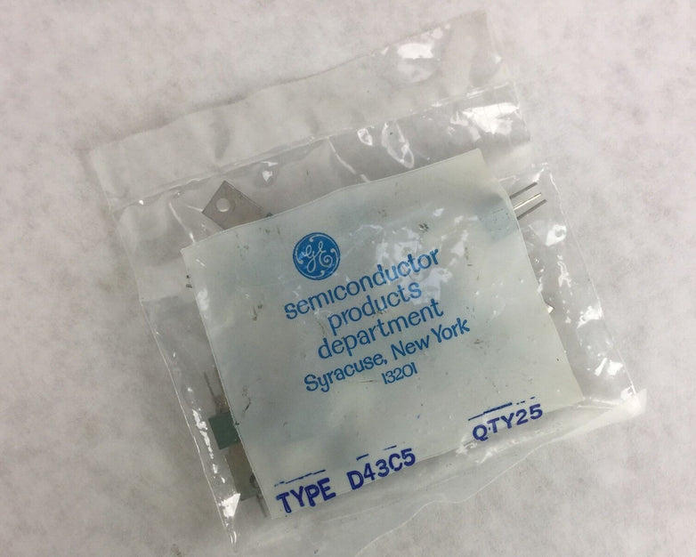 GE General Electric D43C5 Silicon Transistors, Lot of 25, NEW Sealed