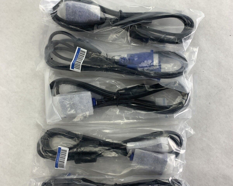 Lot of 5 New Standard 6 Ft VGA Cable Monitor Projector TV 15 Pin DE-15 211097800