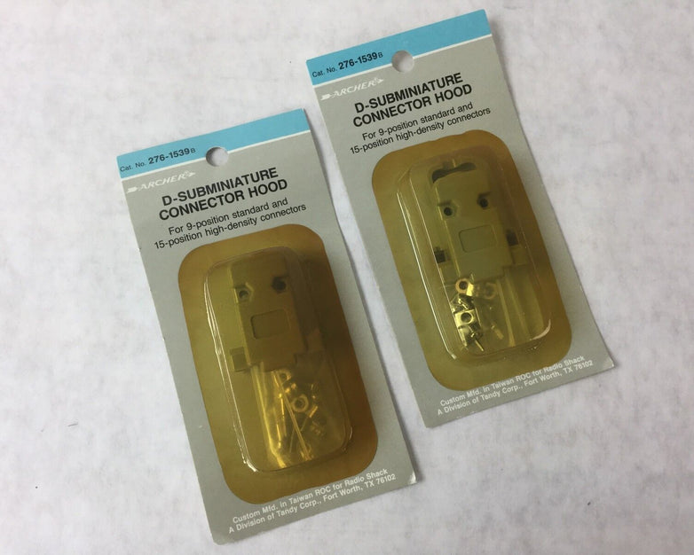 Archer D-Subminiature Connector Hood 276-1539B (Lot of 2), NEW Sealed