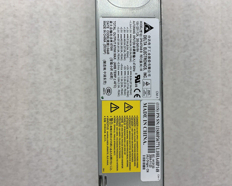 Delta Electronics DPS-670AB B 670 Watt Server Power Supply