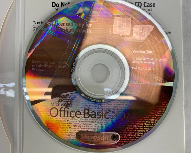 Microsoft Office 2007 Basic Edition BE UNSEALED English for Dell 0YY660 Windows