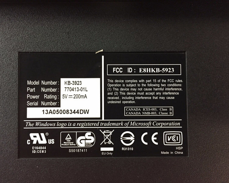 Wyse 7701413-01L PS2 Keyboards Black US Lot of (2)