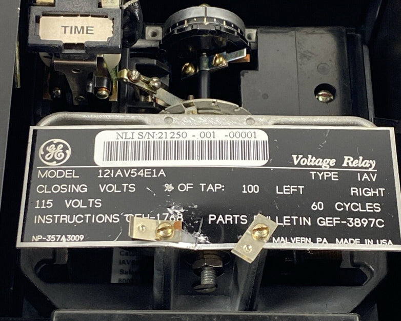 GE Digital Energy 12IAV54E1A Voltage Relay 115 Volts 60 Cycles - Missing Cover