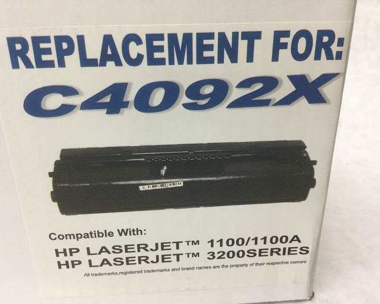 Toner Cartridge Black Compatible w/ C4092X (HP LaserJet 1100/1100A/3200 Series)