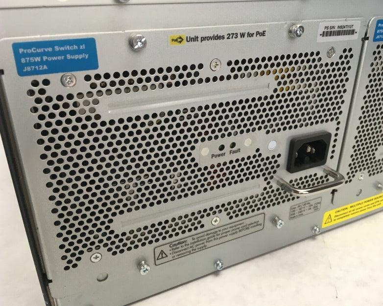 HP J8726A w/ 6 J8702A Modules + J8698A ProCurve Switch 5412 + J8705A Gig-T
