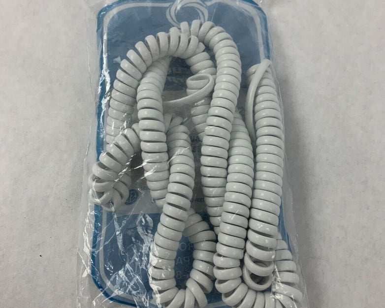 Lynn Bright White Handset Phone Cord Receiver Curly Coil L H4DU 25 WH
