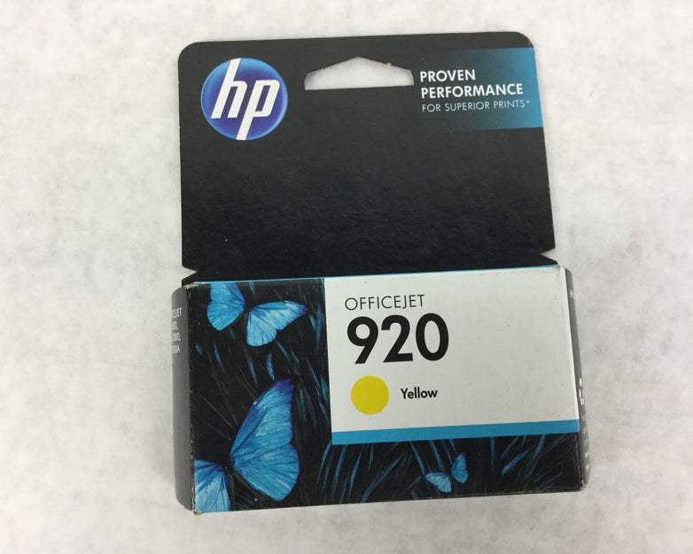 Genuine HP920 Yellow Ink Cartridge CH636AN NEW Sealed Warranty End Date May 2015