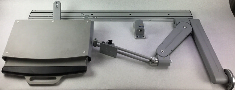 Wall Mount Medical Monitor + Keyboard Stand in the Style of Herman Miller