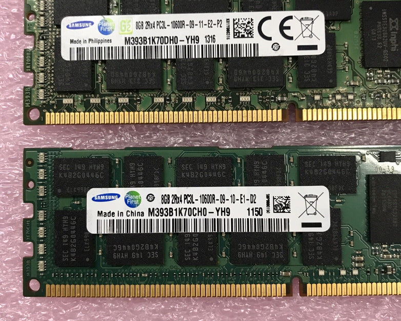 Samsung 16GB Kit 2x8GB 2Rx4 PC3L-1600R Desktop Ram M393B1K70DH0