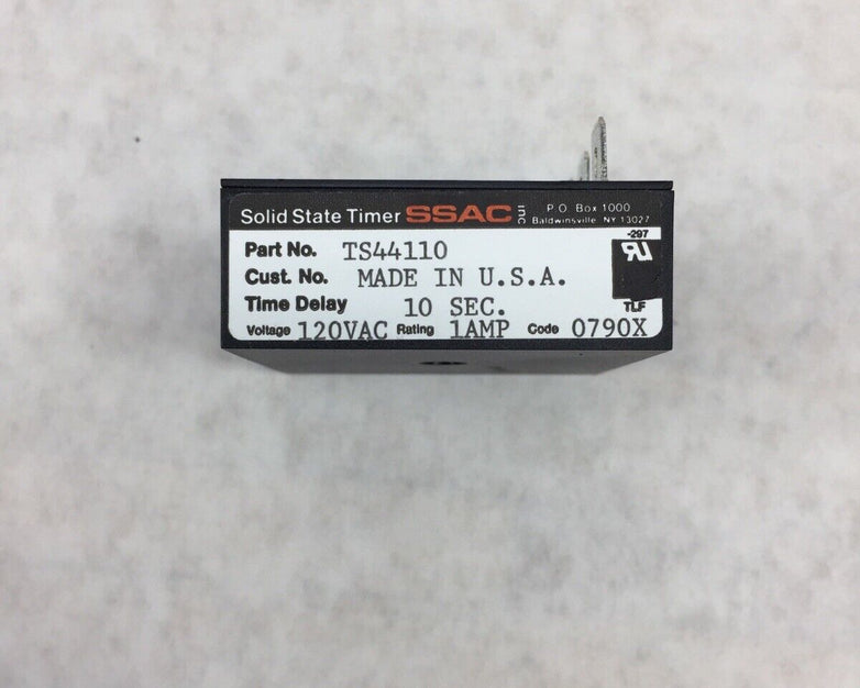 SSAC Solid State Timer 10 sec Delay 120VAC 1AMP TS44110
