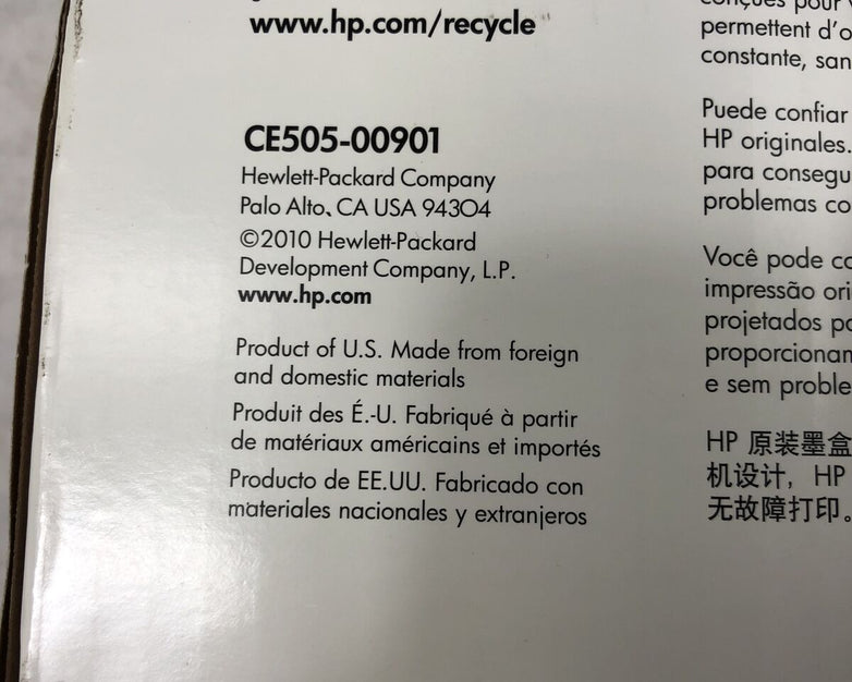 HP LaserJet CE505-00901 Black Print Cartridge for P2035/P2055
