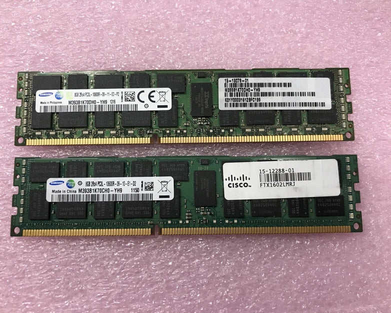 Samsung 16GB Kit 2x8GB 2Rx4 PC3L-1600R Desktop Ram M393B1K70DH0