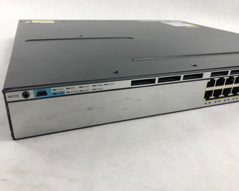 Cisco Catalyst WS-C3750X-24T-S 24-Ports Gigabit Network Switch