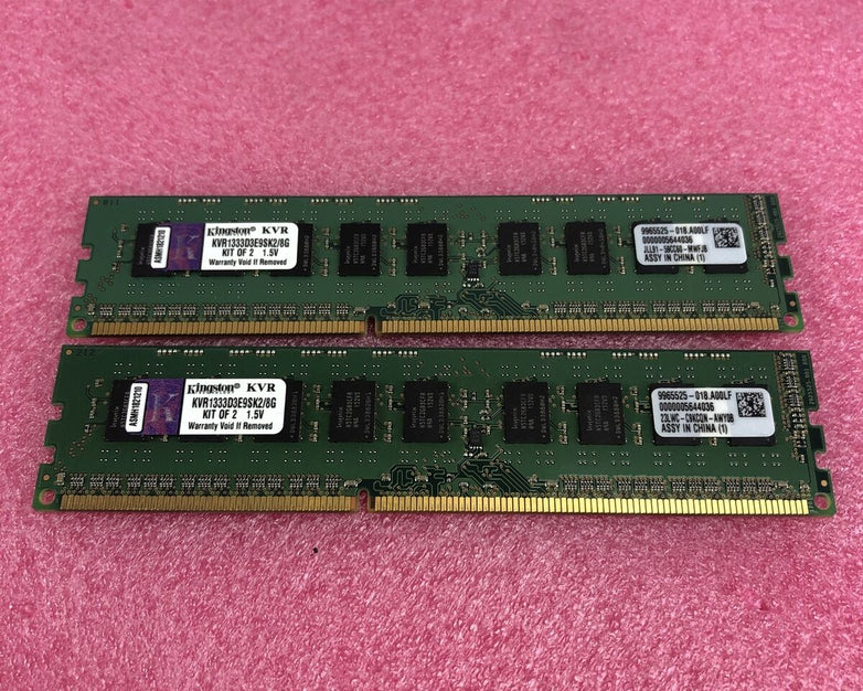 Kingston 8GB DDR3 1333MHz PC3-10600 240-Pin DIMM non-ECC kit of 2