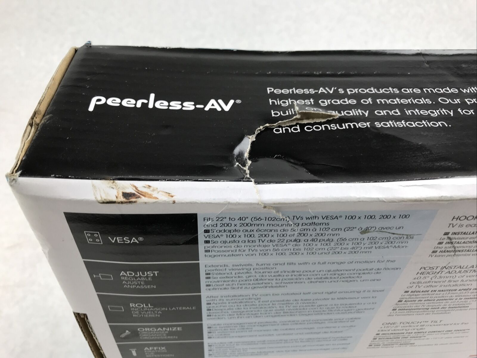 Peerless-AV SA740P Articulating Smart Mount 22"-40" TV Wall Mount -Damaged Boxes