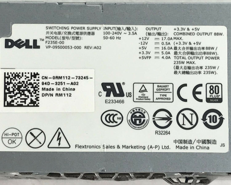Power Supply 235W for Dell 780 F235E-00