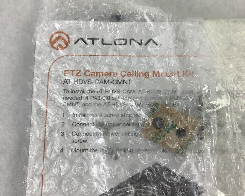 Box Opened Atlona AT-HDVS-CAM-CMNT PTZ Camera Ceiling Mount Kit Black