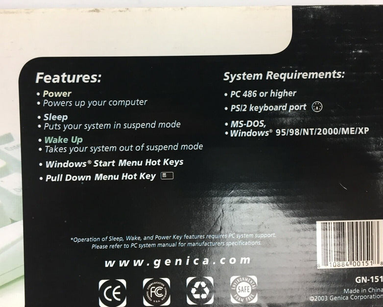 Genica GN-151 108-Key For Windows NEW