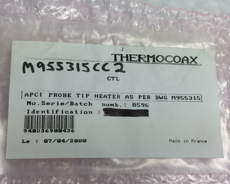 Thermocoax APCI Probe Tip Heater As Per DWG M955315
