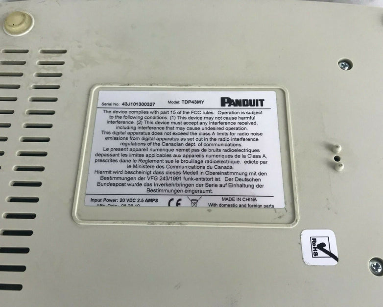 Panduit TDP43MY Thermal Transfer Label Printer - Tested