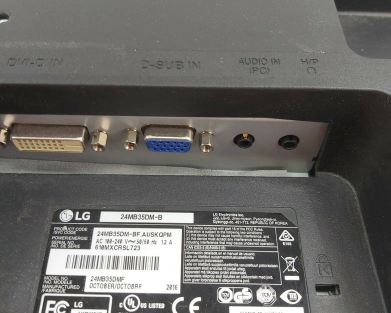 LG 24MB35DM-B 24" LED LCD Monitor - 16:9 - 5 Ms Grade C Power Cord Included