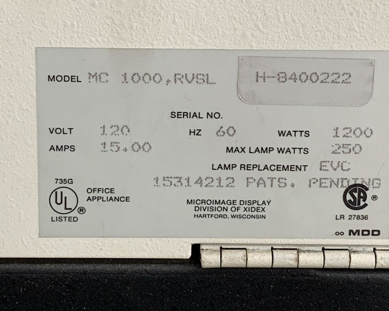 Micro Design Micro Copy 1000 MC 1000 RSVL Untested