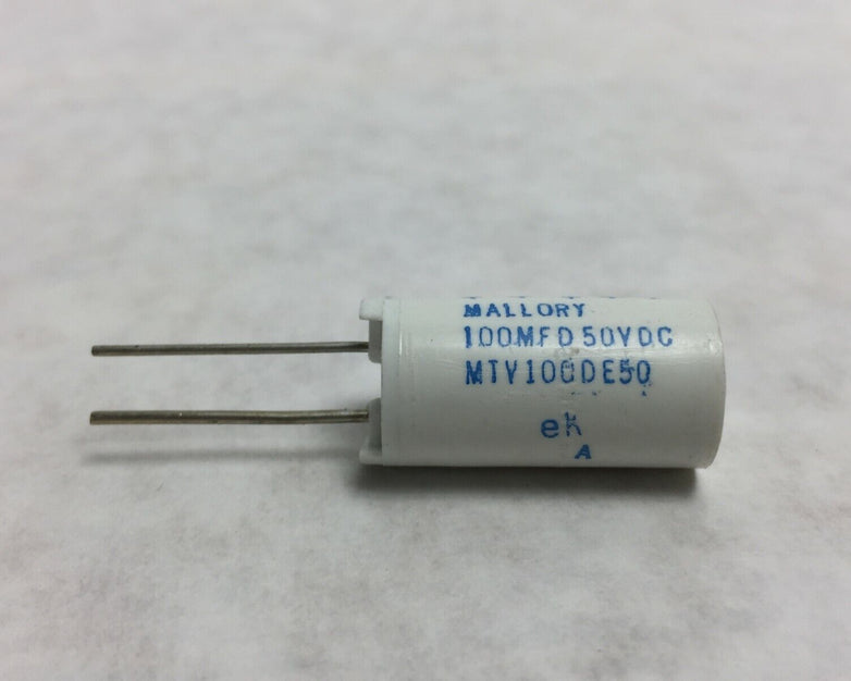 Mallory MTV100DE50 100MFD 50VDC Capacitor NOS