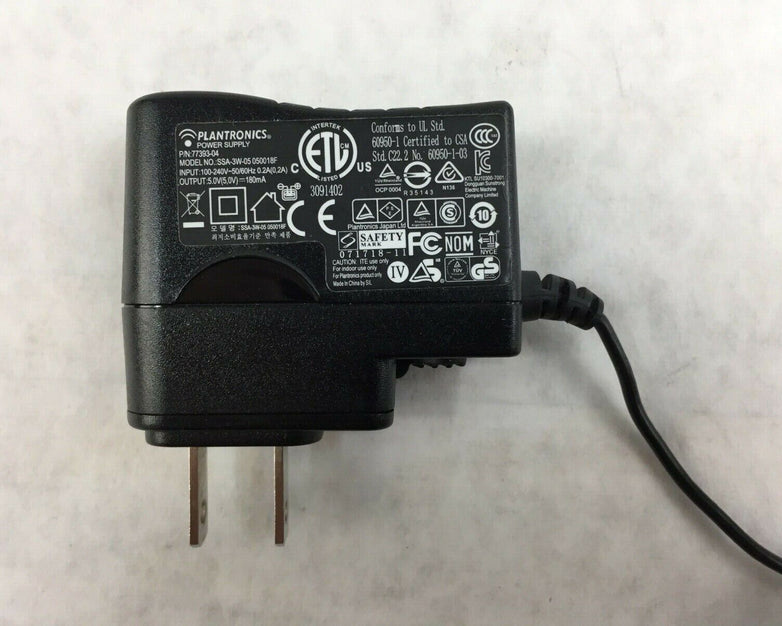 Plantronics SSA-3W-05 050060F Micro USB Travel AC Adapter 5V 600mA Power Supply