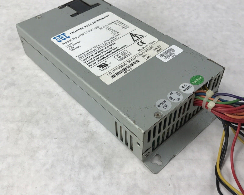 CWT PSG300C-80 Power Supply PSU 20-pin ATX Channel Well Technology