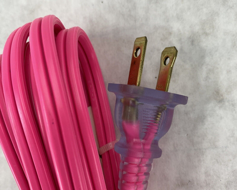 Century Wire Pro Glo 9ft Household Indoor Extension Polarized AC Power Cord Pink