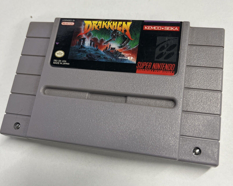 Vintage Drakkhen Super Nintendo SNES Video Game Card