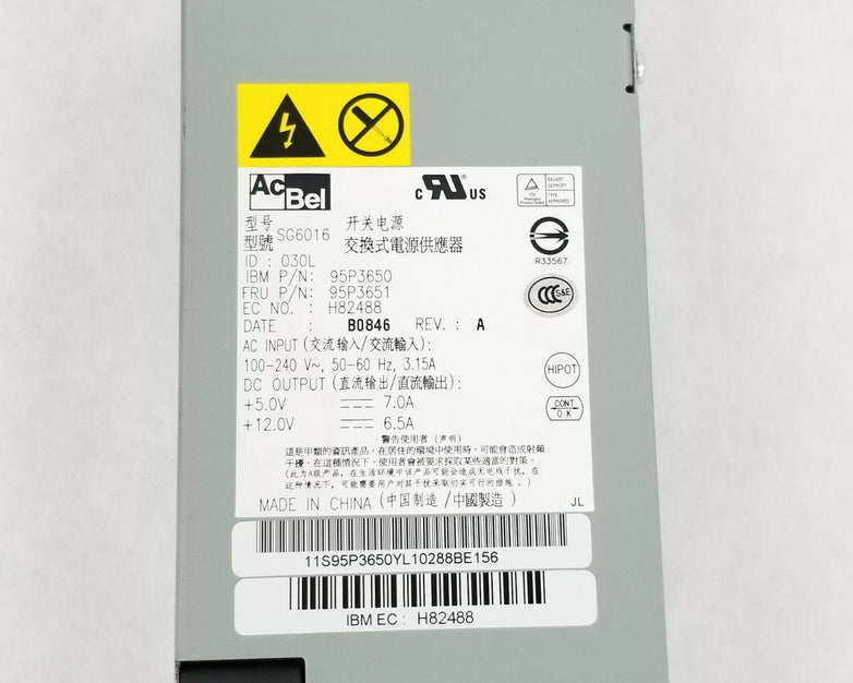 AcBel SG6016 IBM 95P3650 For 7214-1U2 Power Supply