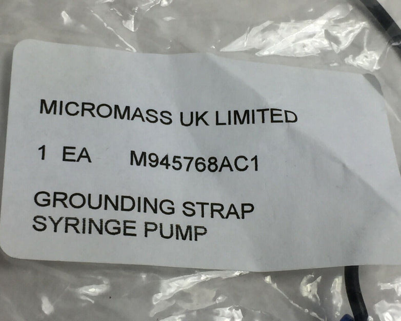 Waters Micromass Grounding Strap Syringe Pump M945768AC1 NOS
