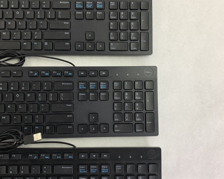 Lot 0f 5 Dell Wired Keyboard Black KB216