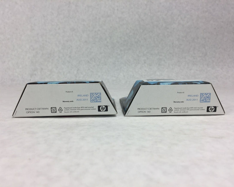 OEM HP 02 Light Cyan Ink Cartridge C8774WN Lot of 2 Warranty date Aug 2011