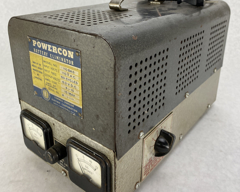 Cornell-Dubilier 110BA6 Powercon Battery Eliminator 110VAD 6.3VDC 4to10A