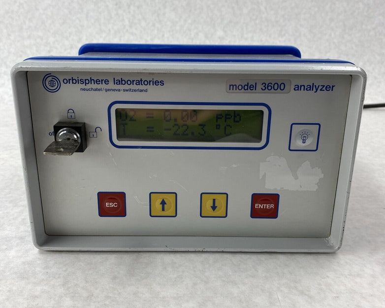 Orbisphere Laboratories Model 3600 Analyzer w/ Key and Power Adapter
