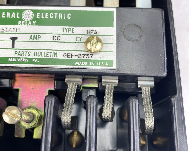 GE 12HFA151A1H Type HFA 250VDC 5.5x6x6" wall mount auxiliary relay