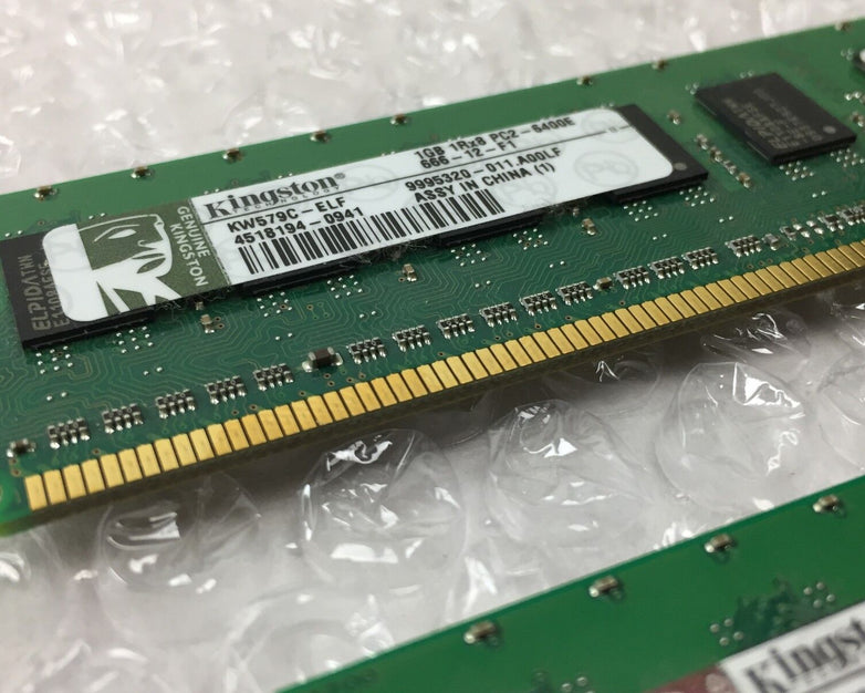 Kingston (2x1GB) 2GB of 1Rx8 PC2-6400E Dell Part # SNPKN992CK2/2G