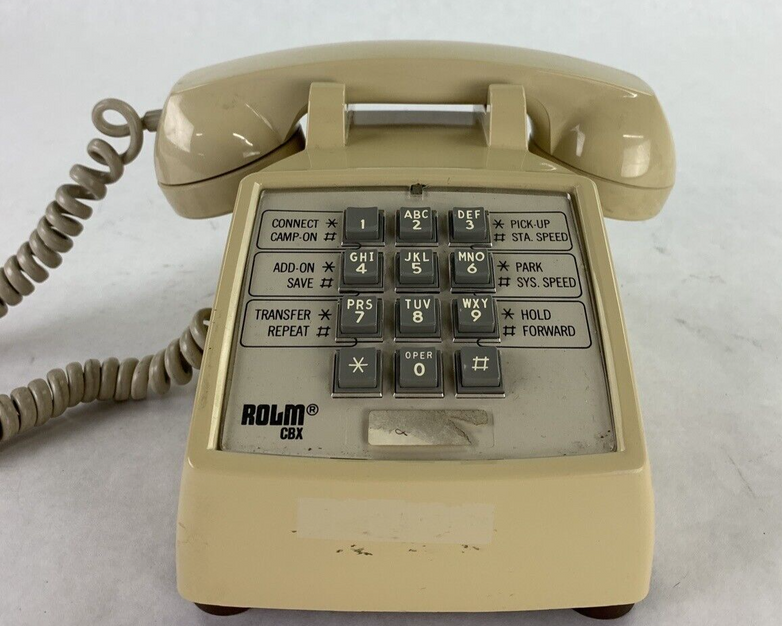 Vintage Rolm CBX Phone Push Button Phone Cream Parts and Repair