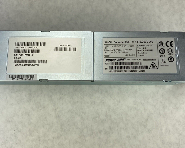 Cisco UCS-PSU-6296UP-AC 1100W Power Supply 341-0495-01
