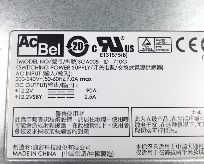 ACBel SGAA005 240V 60Hz 90A 071-000-578-01 Switching Power Supply