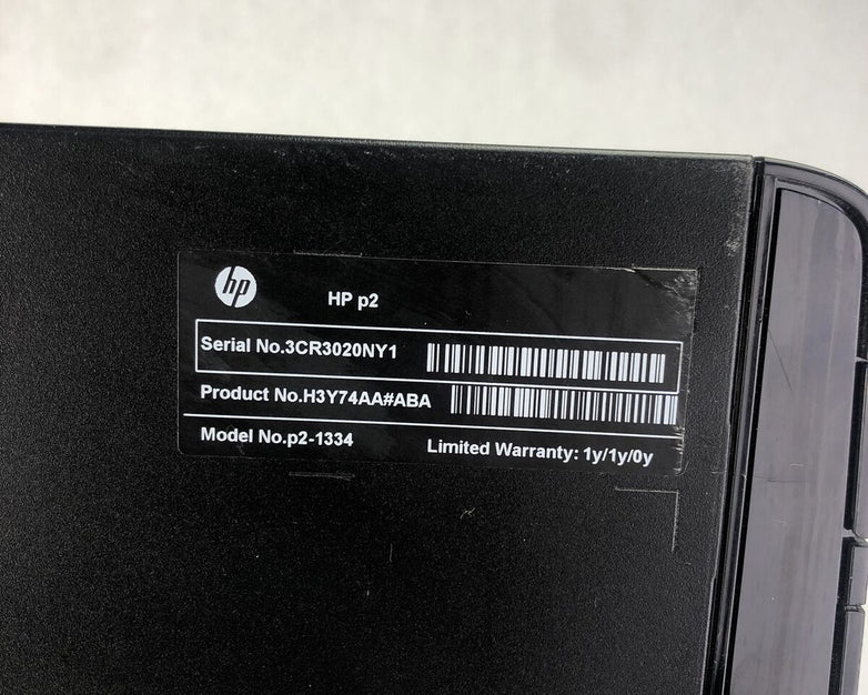 HP P2-1334 MT AMD E1-1200 APU 1.4GHz 4GB RAM No HDD No OS