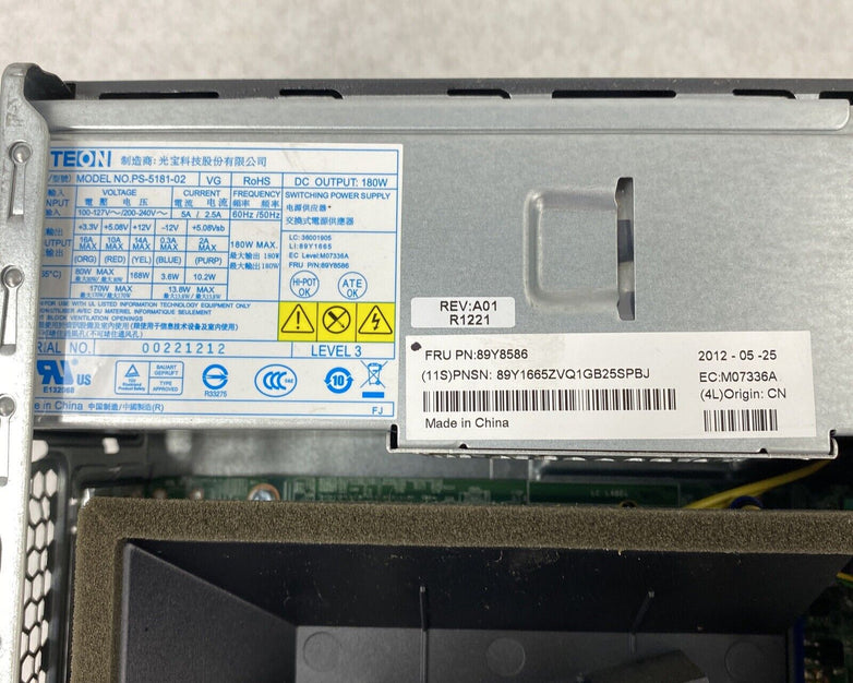 Lenovo ThinkCentre Edge72 SFF Intel Pentium G640 2.80 GHz 4 GB RAM NO HDD NO OS