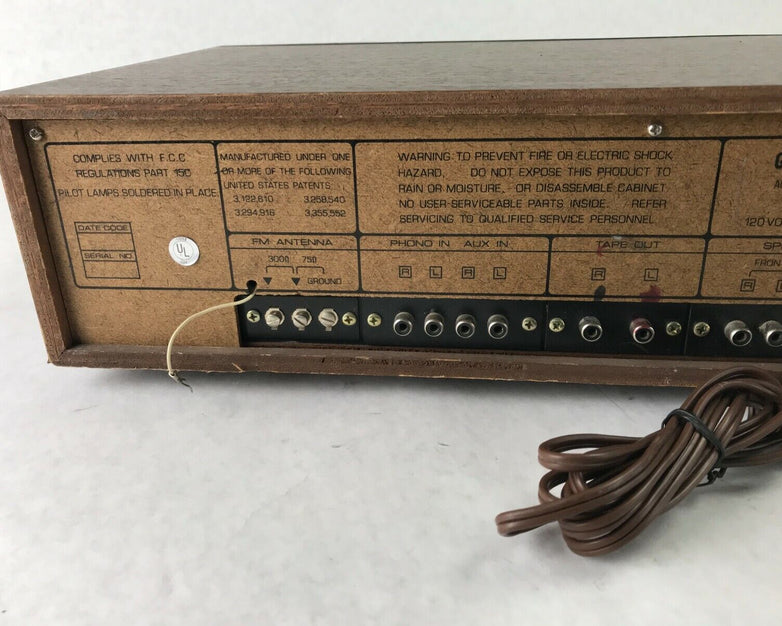 General Electric GE Stereo AM/FM 8 Track Player Music System 9-7201A