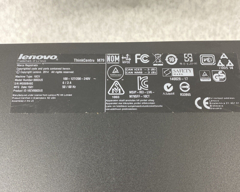 Lenovo ThinkCentre M79 DT AMD A4-6300B 3.70 GHz 4 GB RAM NO HDD NO OS